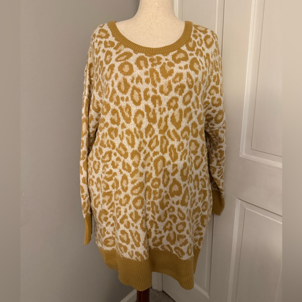 Torrid Yellow Animal Print Sweater